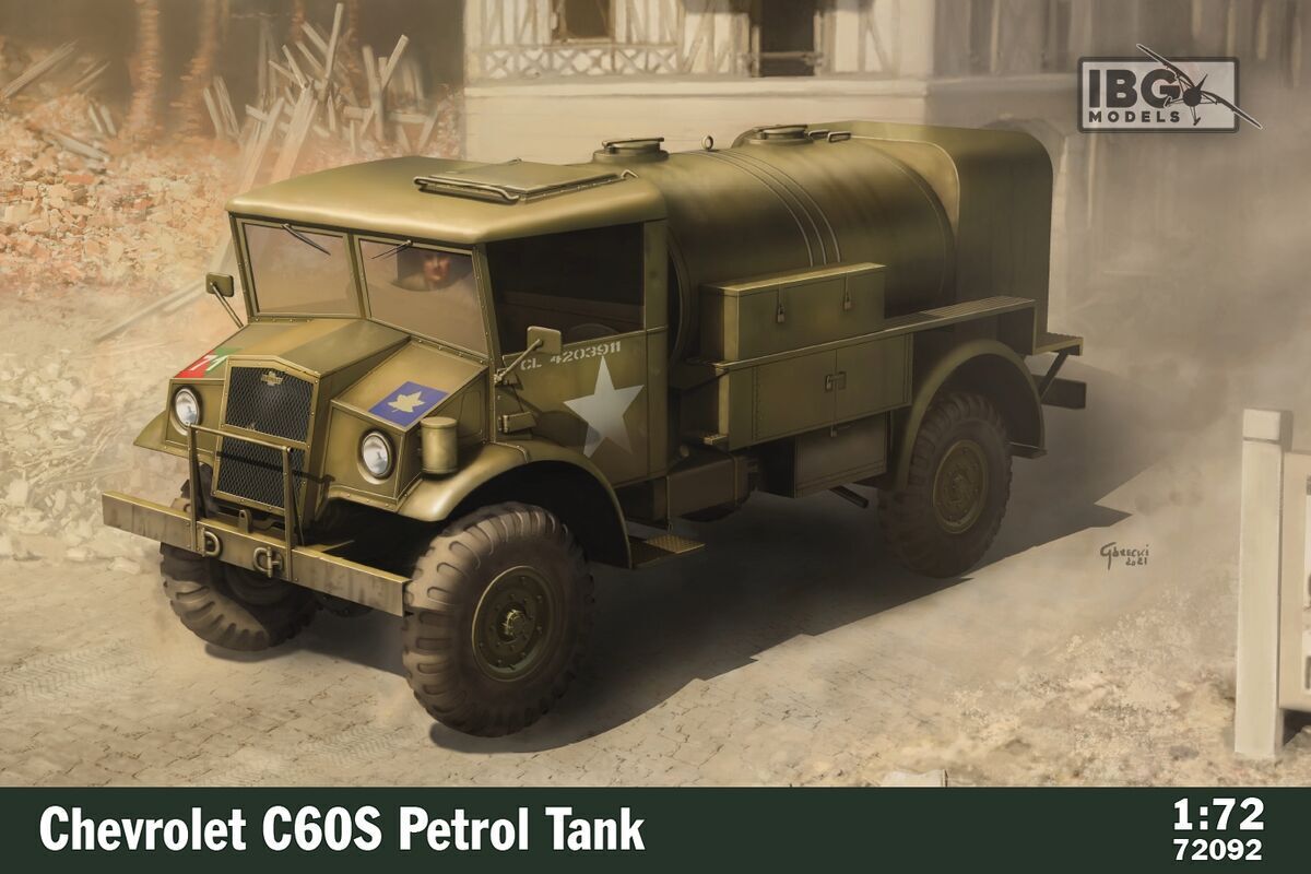 IBG72092 IBG 1/72 Chevrolet C60S Petrol Tank Plastic Model Kit [72092] IBG Models