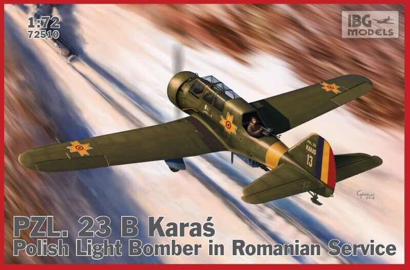 IBG72510 IBG 1/72 PZL.23 B Karas in Romanian Service Plastic Model Kit [72510] IBG Models