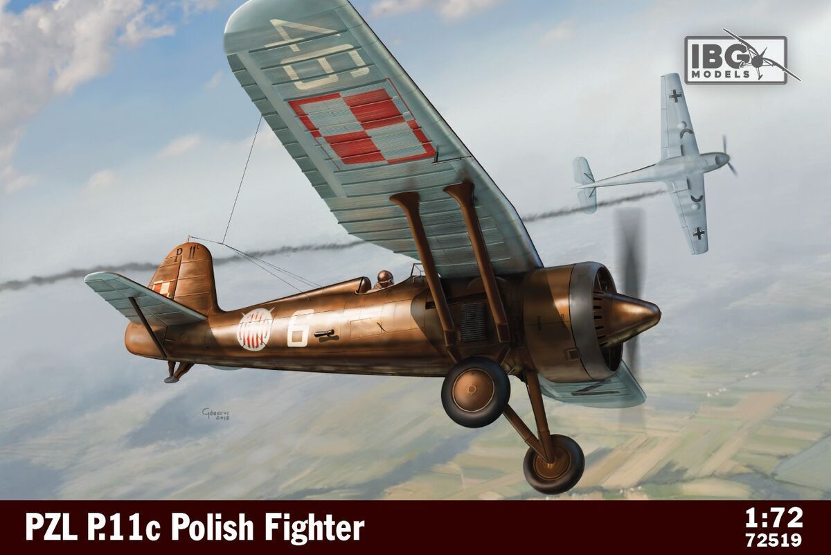 IBG72519 IBG 1/72 PZL P.11C Polish Fighter Plane Plastic Model Kit [72519] IBG Models