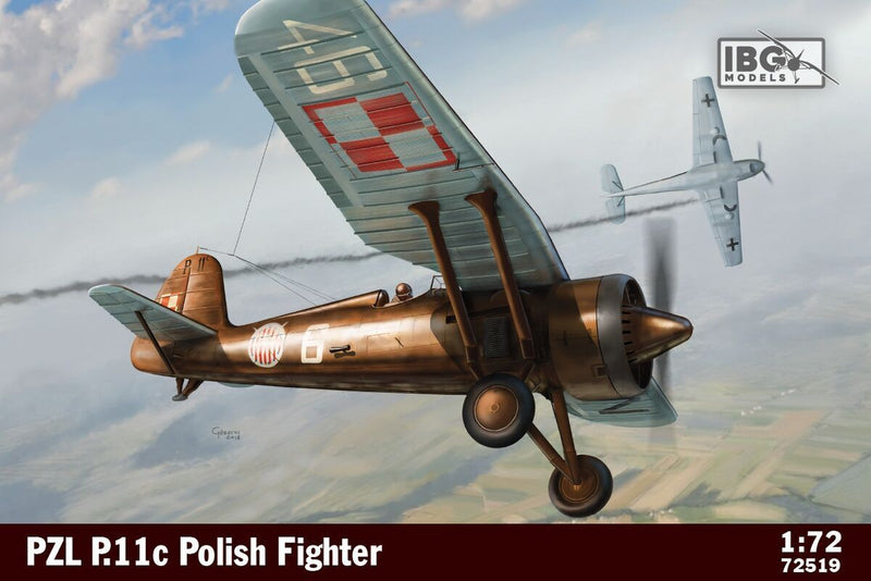 IBG72519 IBG 1/72 PZL P.11C Polish Fighter Plane Plastic Model Kit [72519]