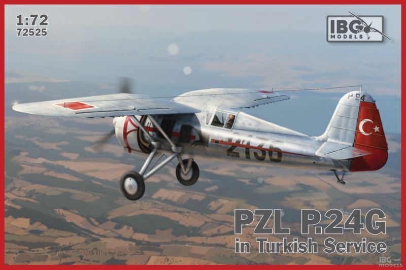 IBG72525 IBG 1/72 PZL.24G in Turkish Service Plastic Model Kit [72525] IBG Models