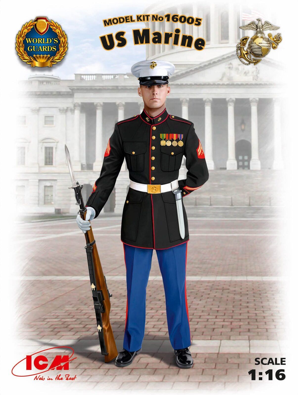 ICM 1/16 US Marines Sergeant Plastic Model Kit
