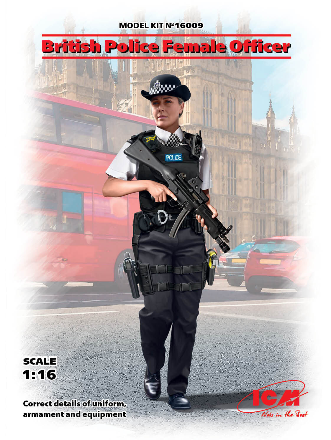 ICM 1/16 British Police Female Officer Plastic Model Kit