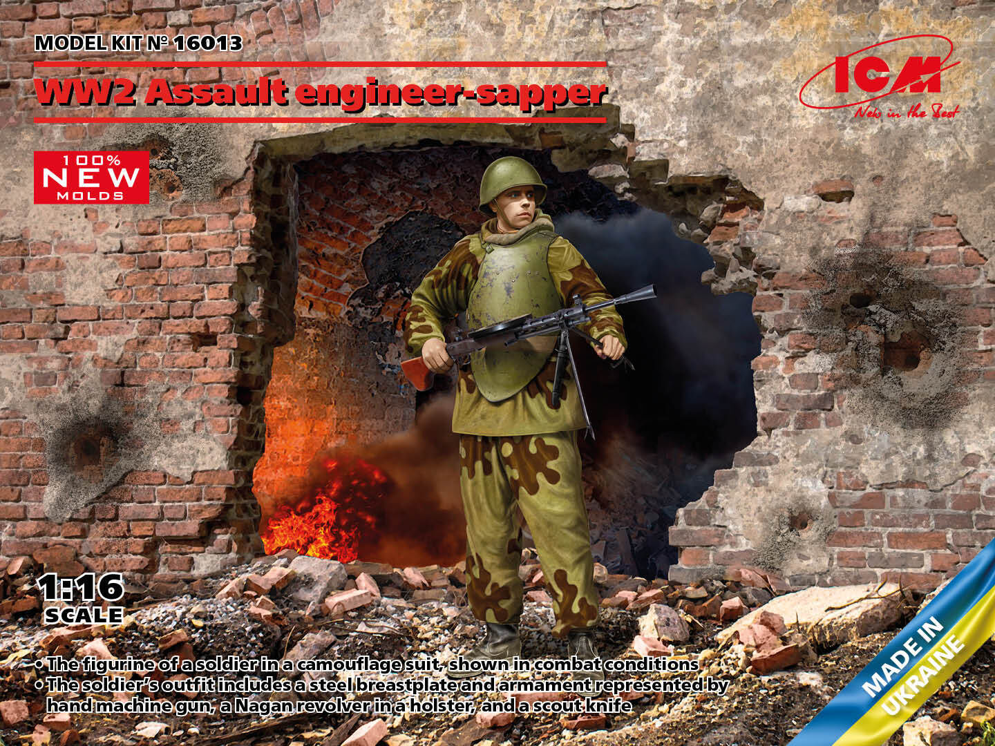 ICM 1/16 WW2 Soviet assault engineer-sapper Plastic Model Kit