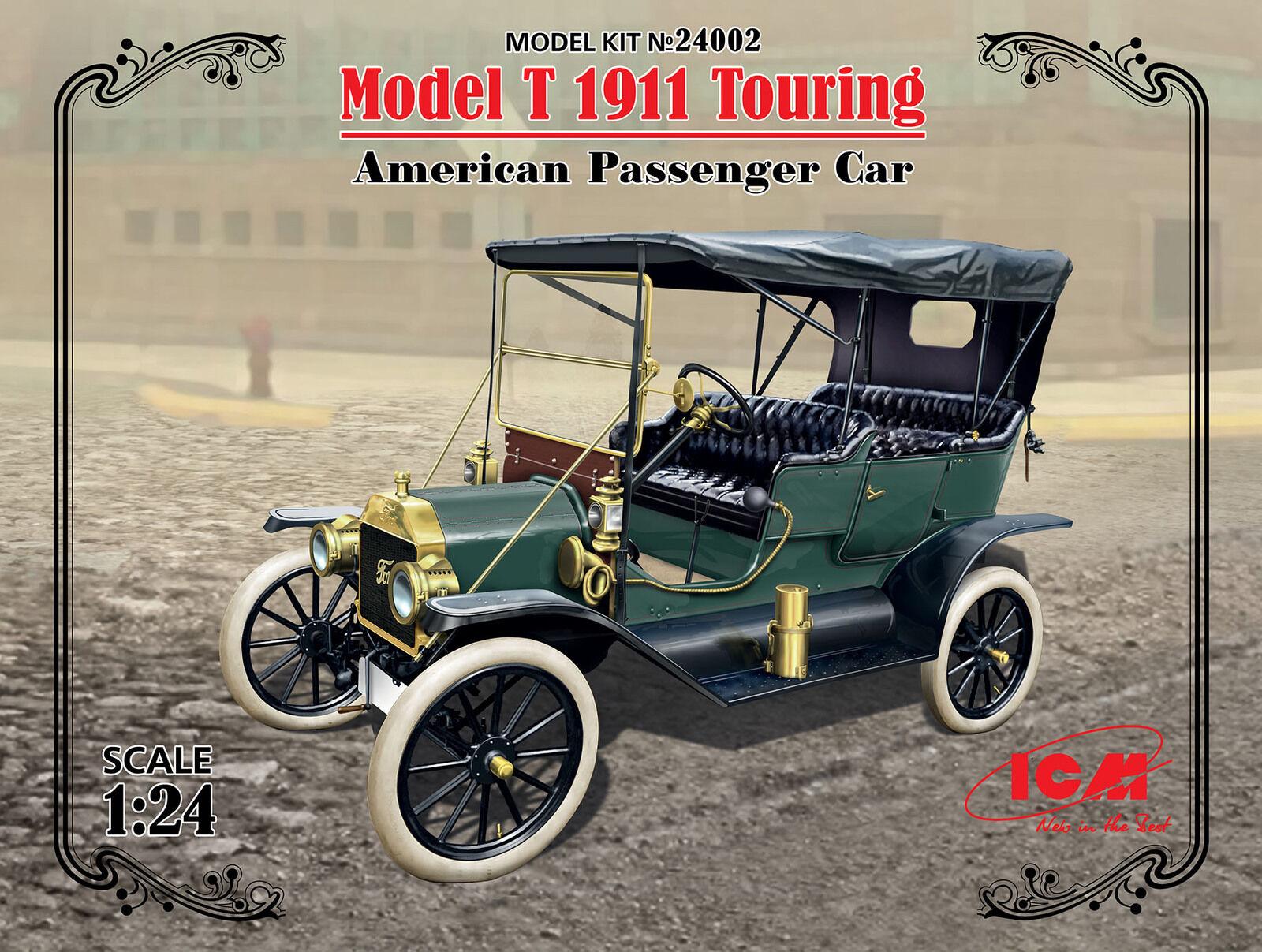 ICM 1/24 Model T 1911 Touring American Passenger Car Plastic Model Kit