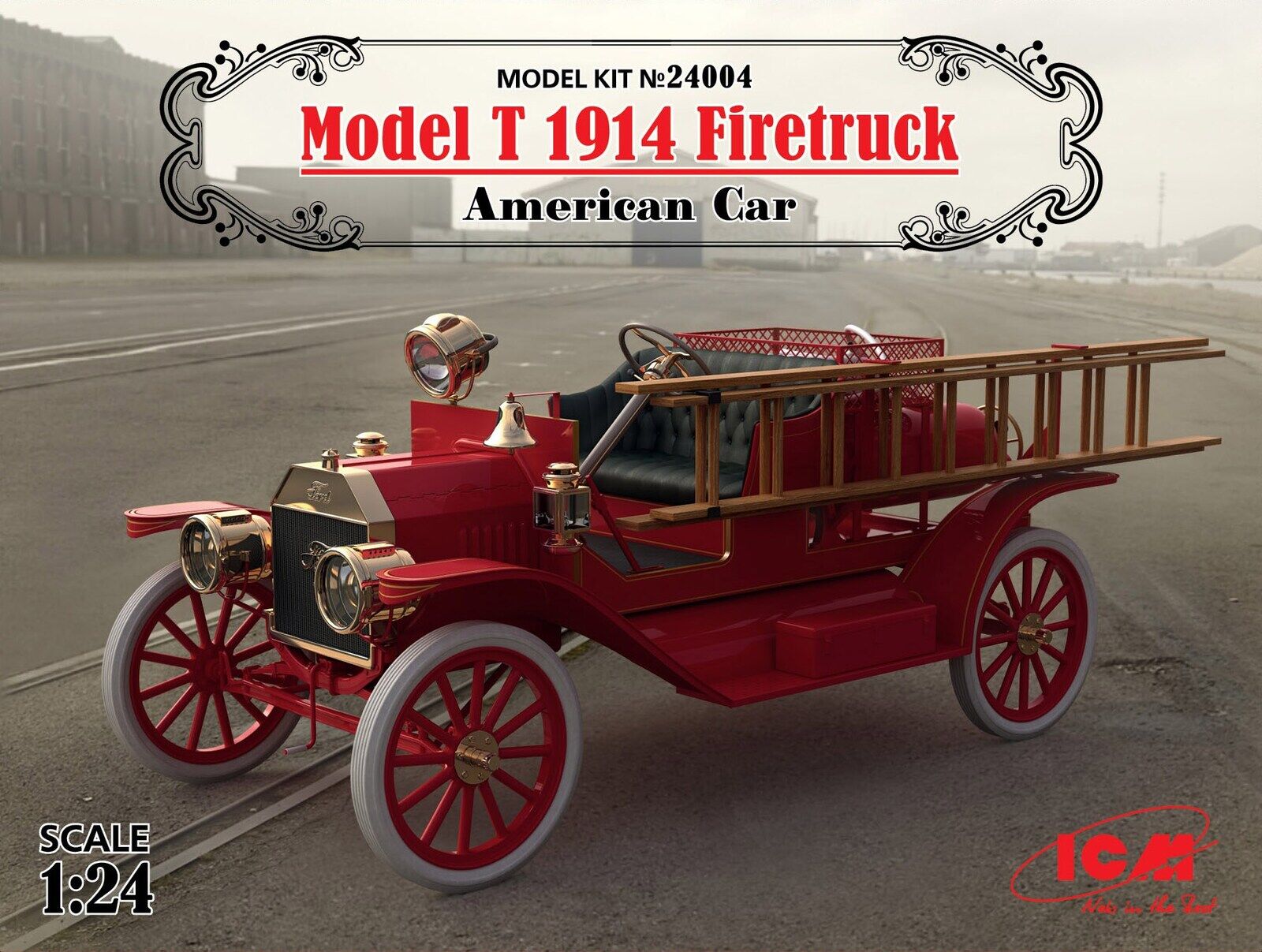 ICM 1/24 Model T 1914 Firetruck American Car Plastic Model Kit