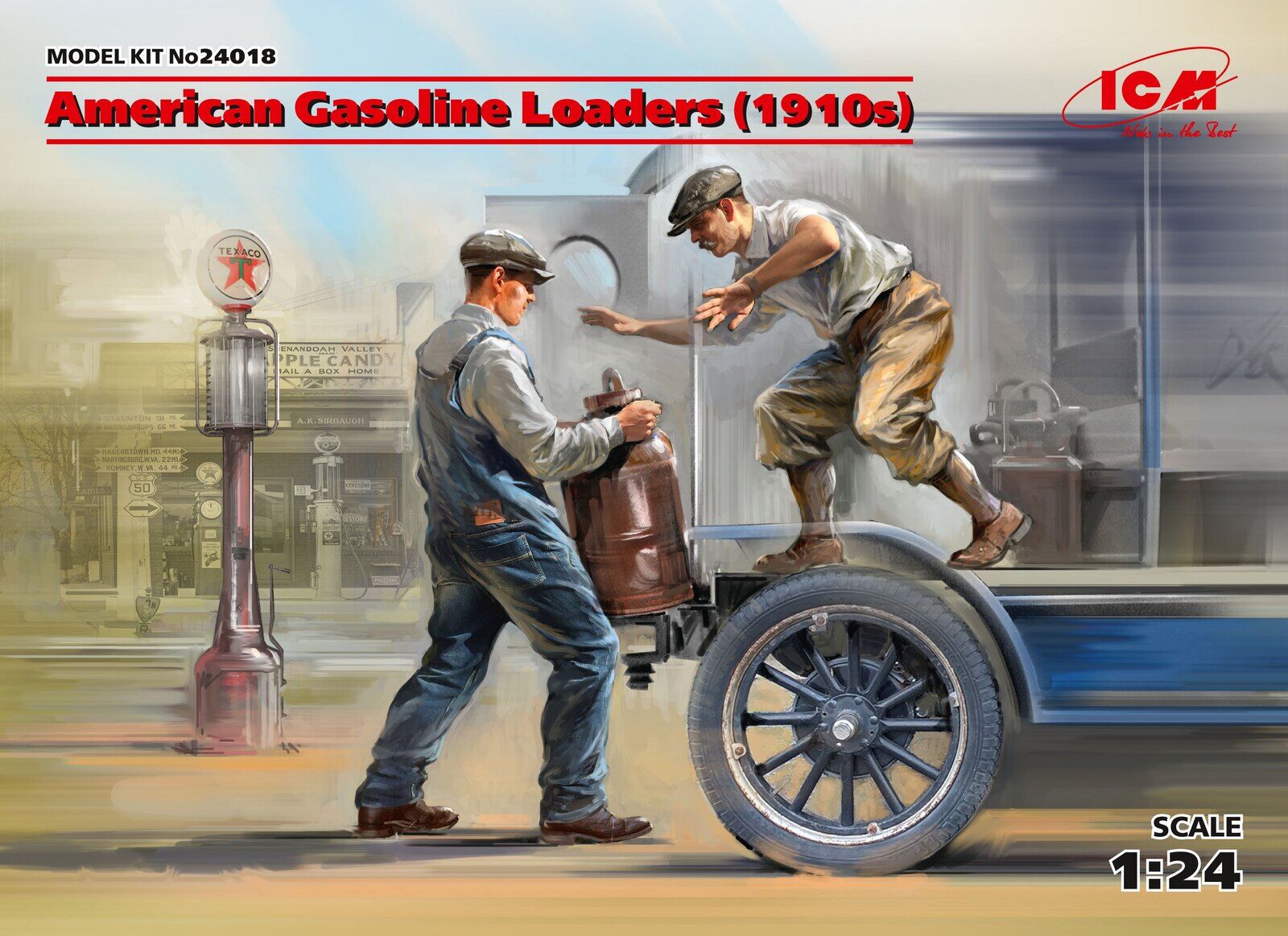 ICM 1/24 American Gasoline Loaders (1910s) (2 Figures) Plastic Model Kit