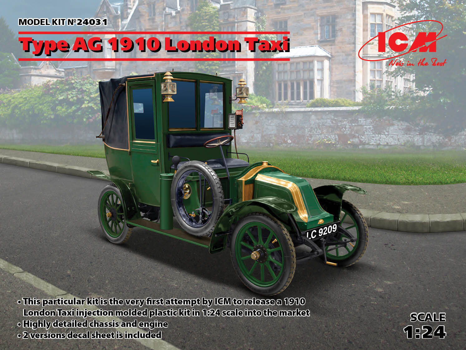 ICM 1/24 Type AG 1910 London Taxi Plastic Model Kit