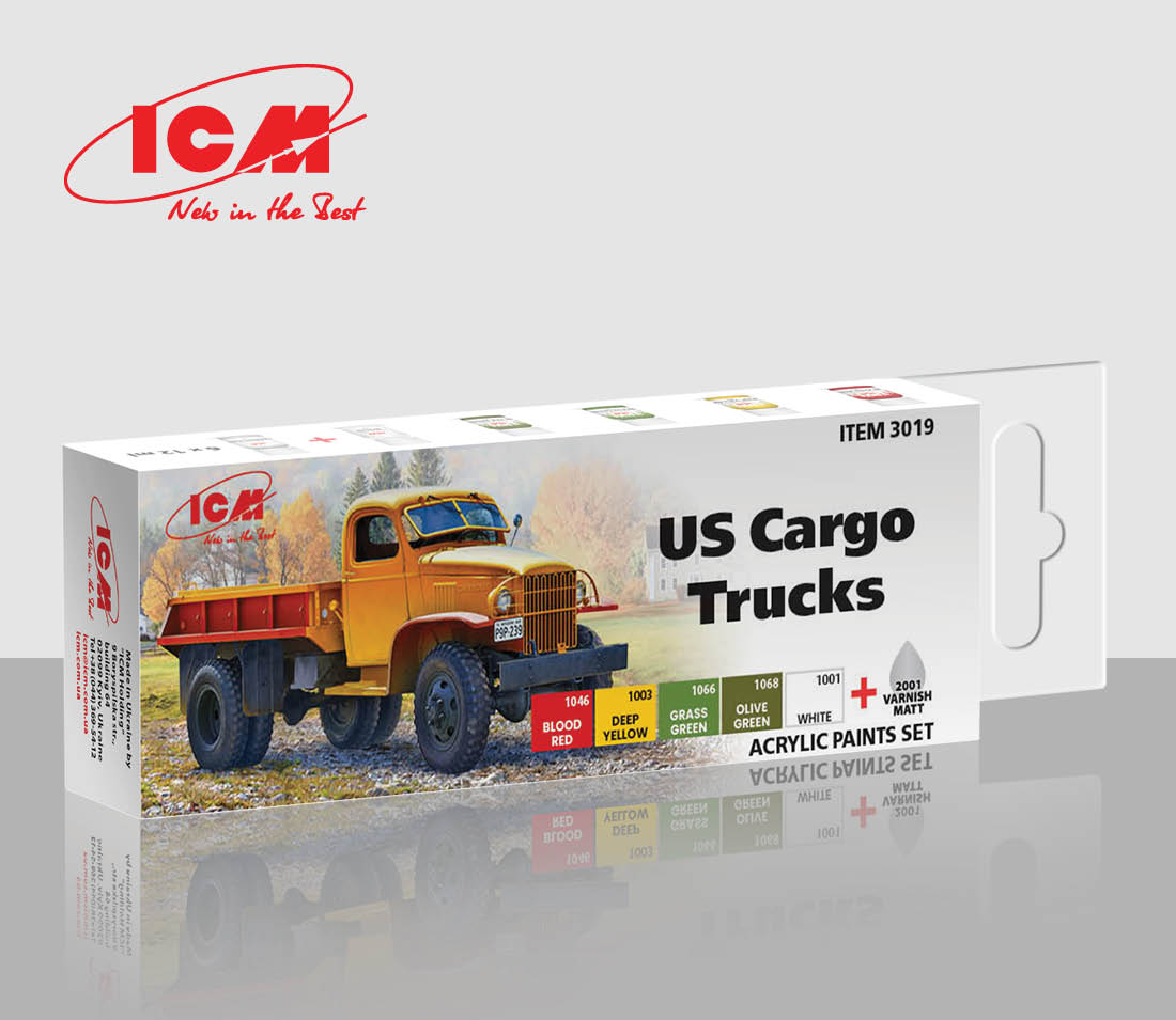 ICM Acrylic Paint Set: US Cargo Trucks - 6 Colours
