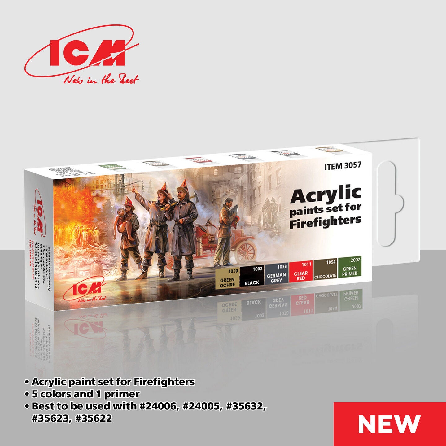ICM Acrylic Paint Set: Firefighters - 6 Colours