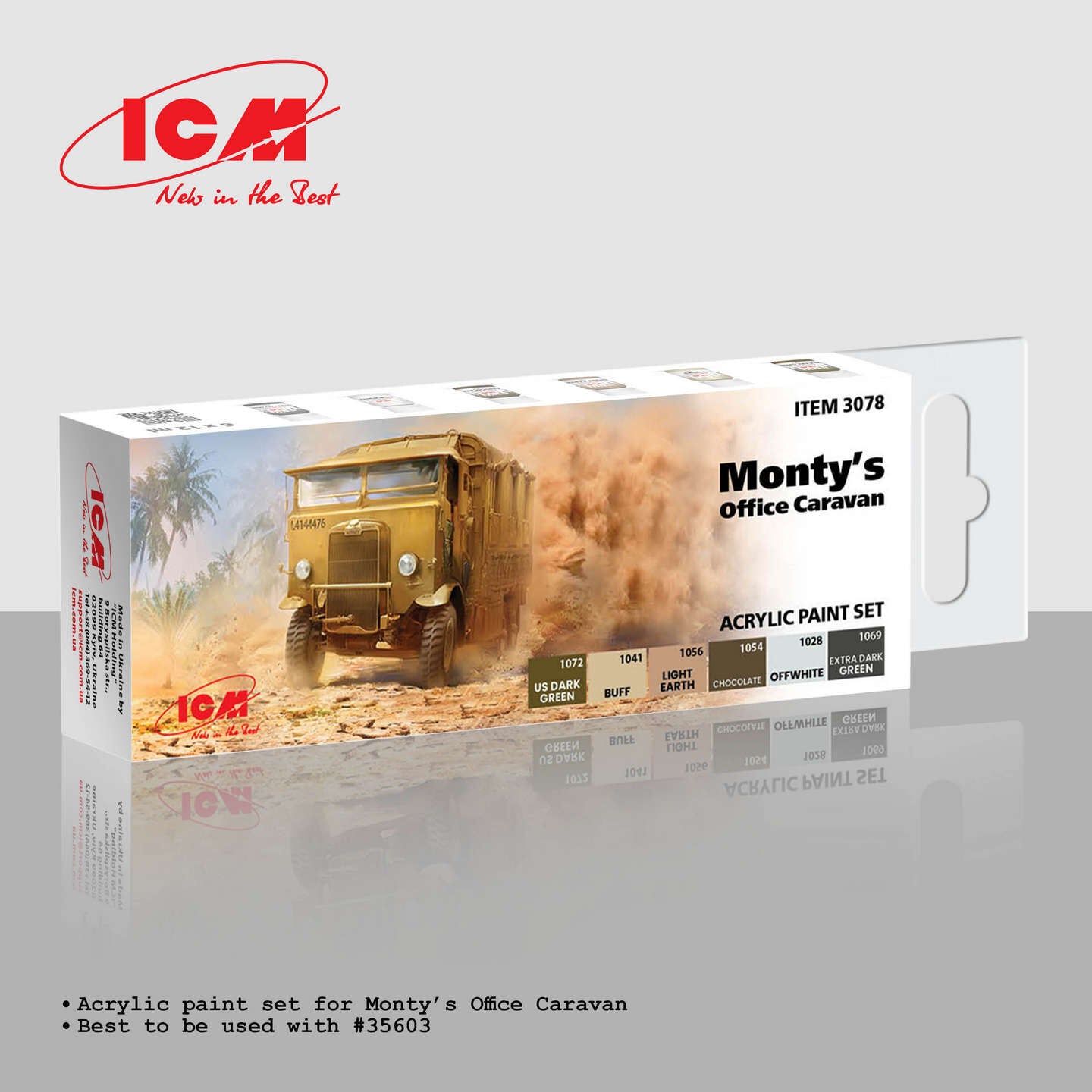 ICM Acrylic Paint Set: Monty's Office Caravan  - 6 Colours