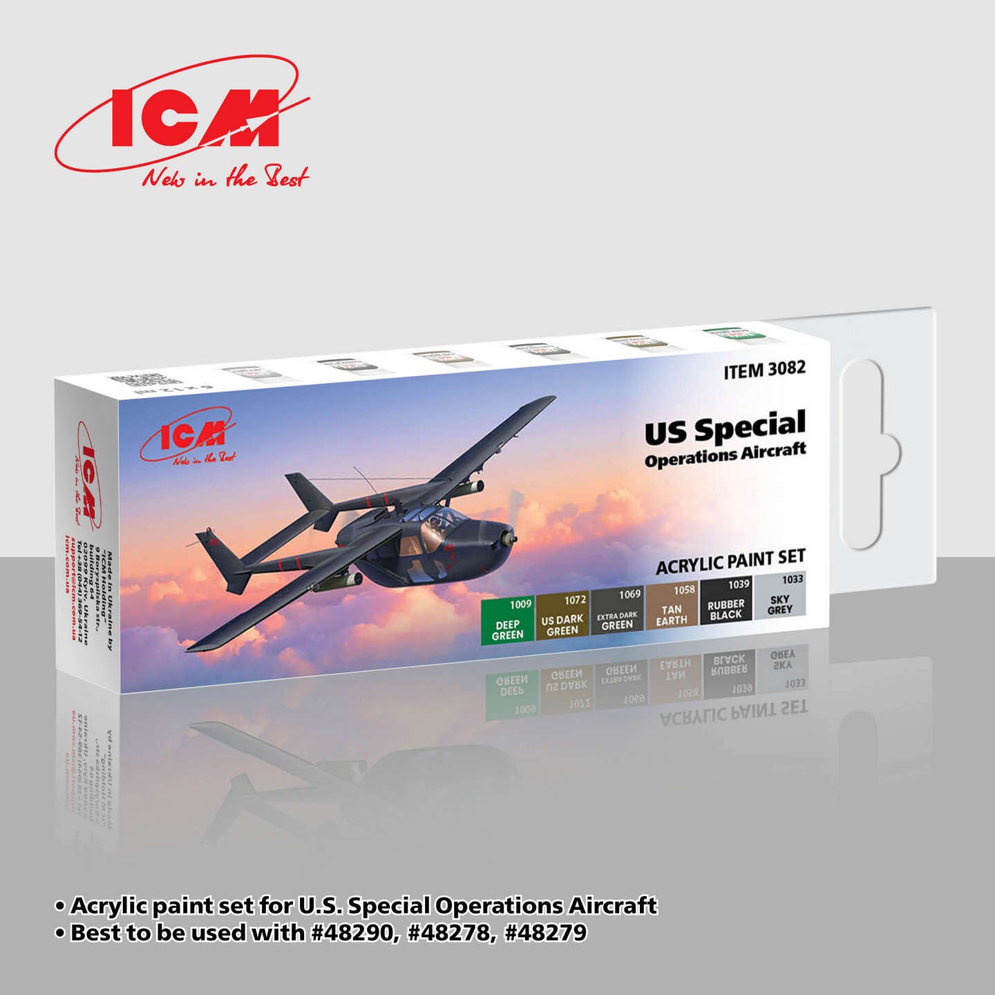 ICM Acrylic Paint Set: U.S. Special Operations Aircraft - 6 Colours