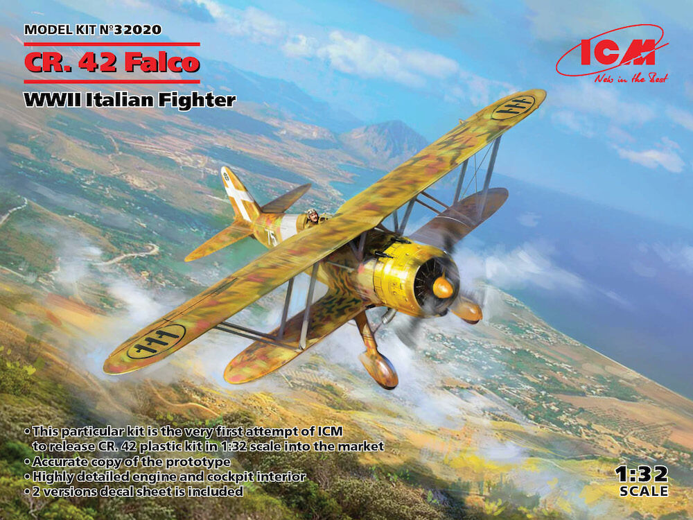 ICM 1/32 CR. 42 Falco WWII Italian Fighter Plastic Model Kit
