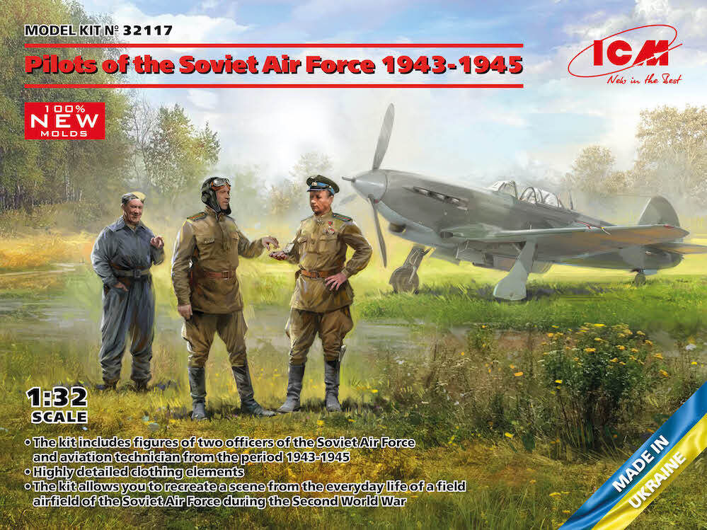 ICM 1/32 Pilots of the Soviet Air Force (1943-1945) Plastic Model Kit