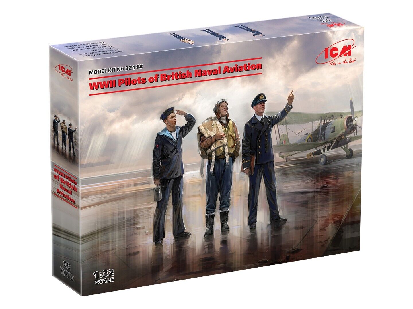 ICM 1/32 WWII Pilots of British Naval Aviation Plastic Model Kit