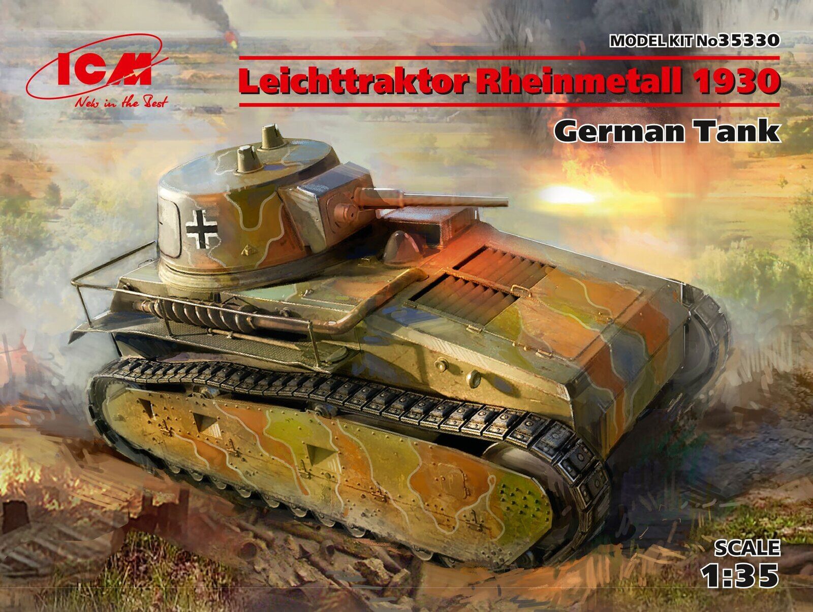 ICM 1/35 Leichttraktor Rheinmetall 1930 German Tank Plastic Model Kit