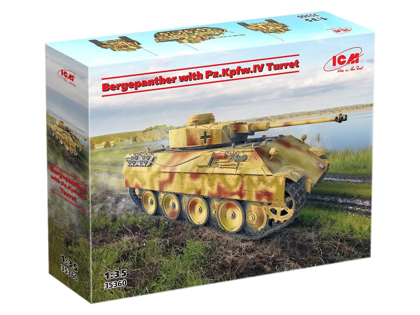ICM 1/35 Bergepanther with Pz.Kpfw.IV Turret Plastic Model Kit