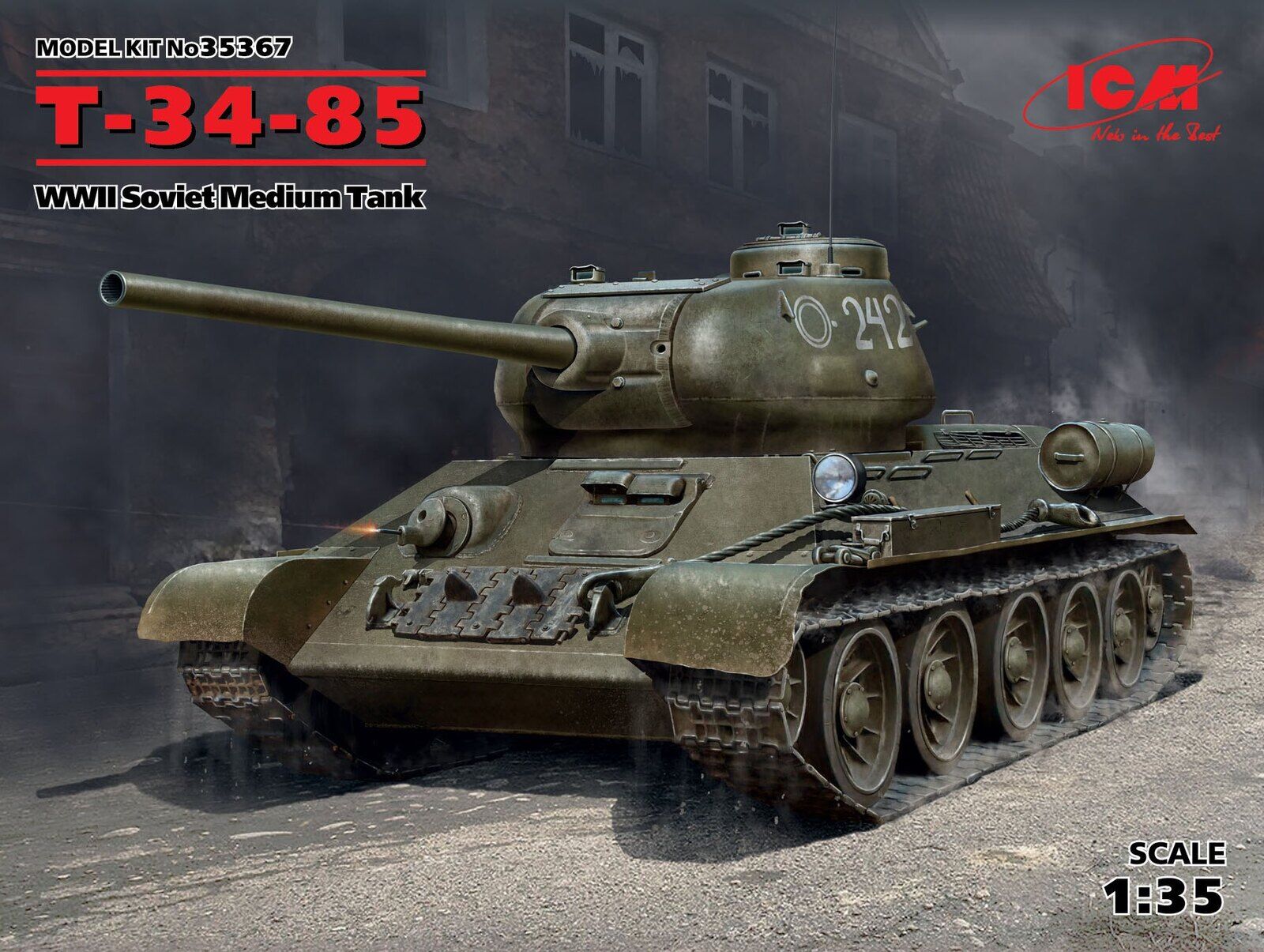 ICM 1/35 ?-34-85 WWII Soviet Medium Tank Plastic Model Kit