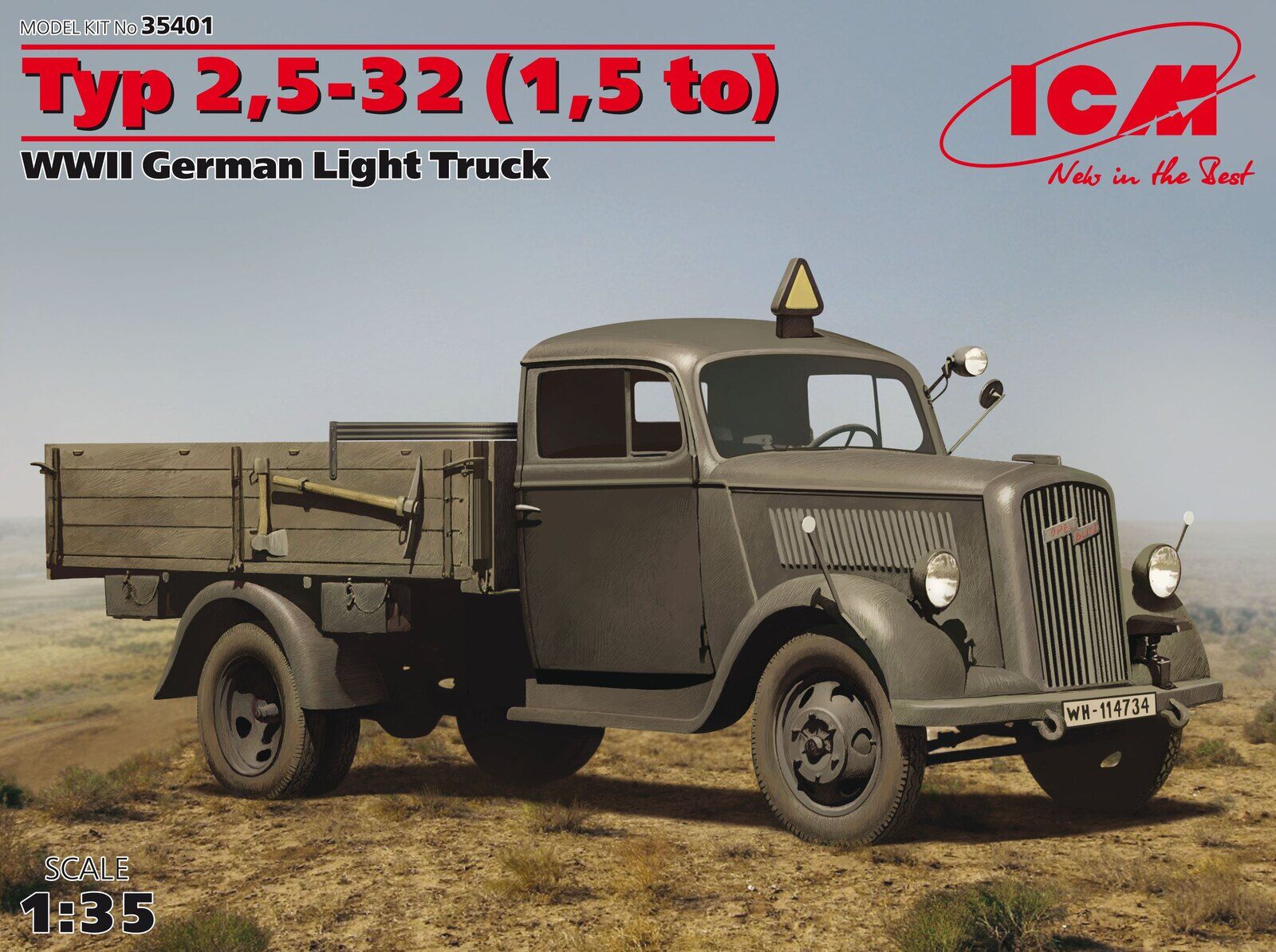 ICM 1/35 Typ 2 5-32 (1 5 to) WWII German Light Truck Plastic Model Kit