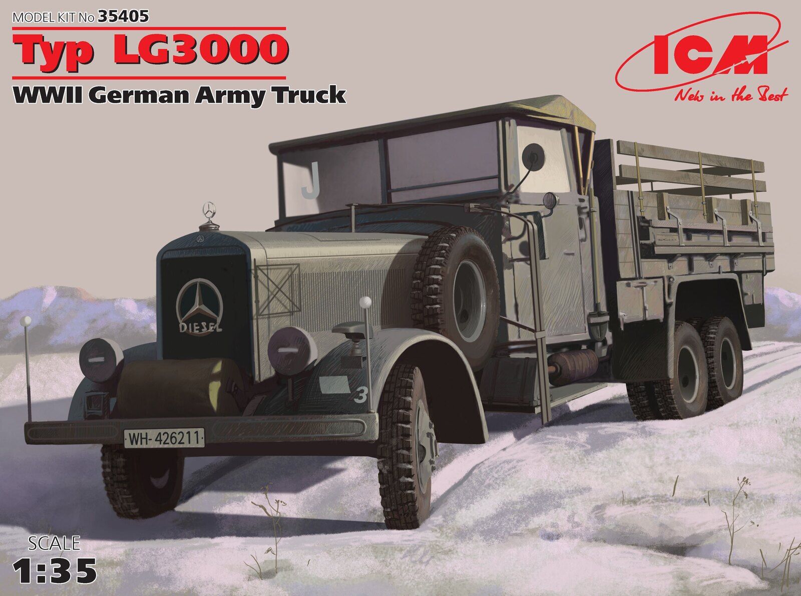 ICM 1/35 Typ LG3000 WWII German Army Truck Plastic Model Kit
