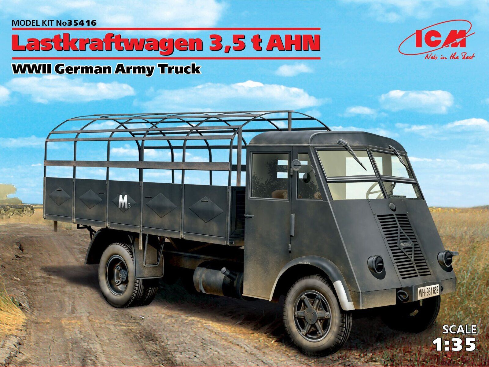 ICM 1/35 Lastkraftwagen 3 5 t AHN WWII German Army Truck Plastic Model Kit