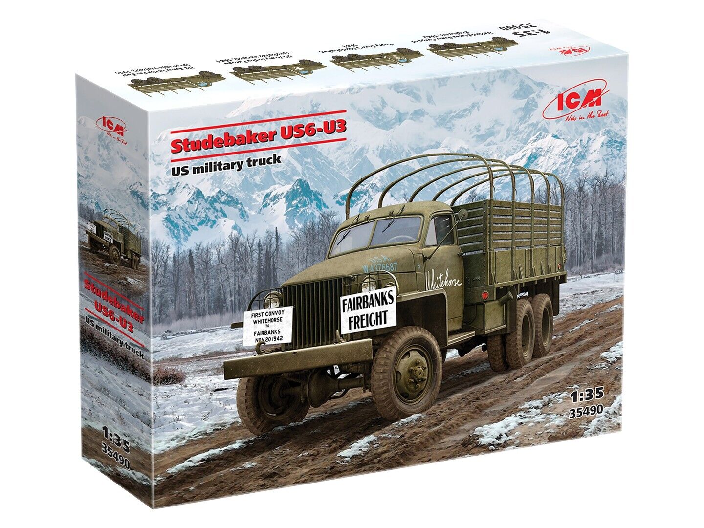 ICM 1/35 Studebaker US6-U3 US military truck Plastic Model Kit