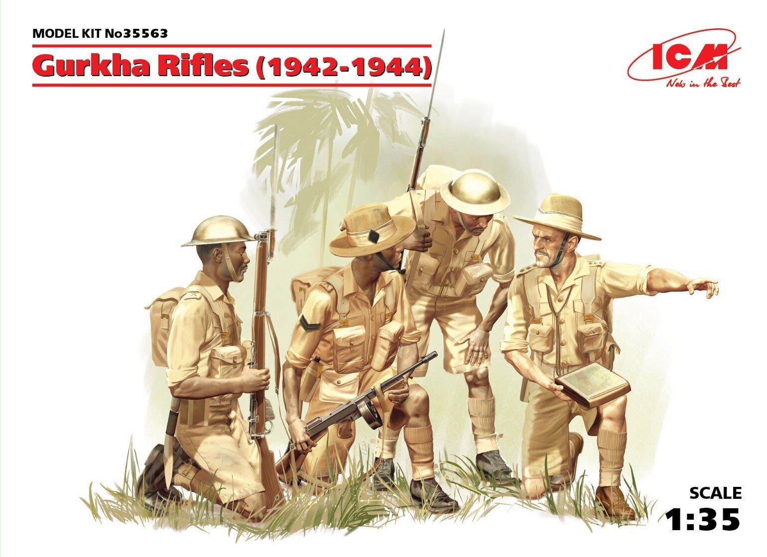ICM 1/35 Gurkha Rifles (1944) (4 Figures) Plastic Model Kit
