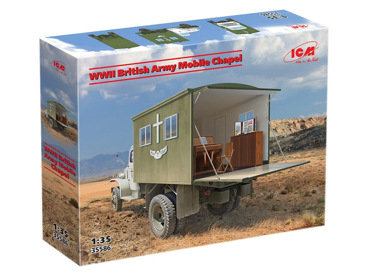 ICM 1/35 WWII British Army Mobile Chapel Plastic Model Kit