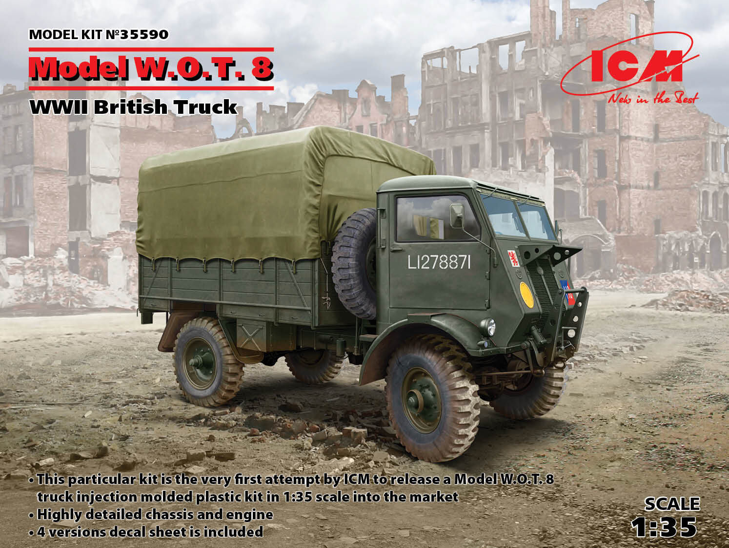 ICM 1/35 Model W.O.T. 8 WWII British Truck Plastic Model Kit