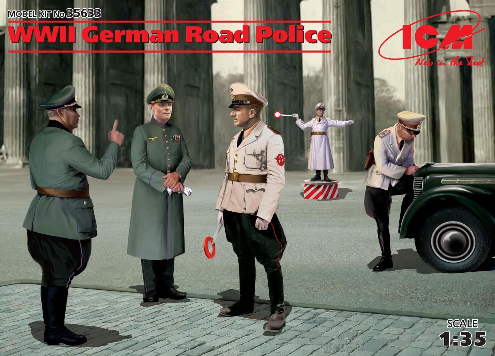 ICM 1/35 WWII German Road Police (5 Figures) Plastic Model Kit