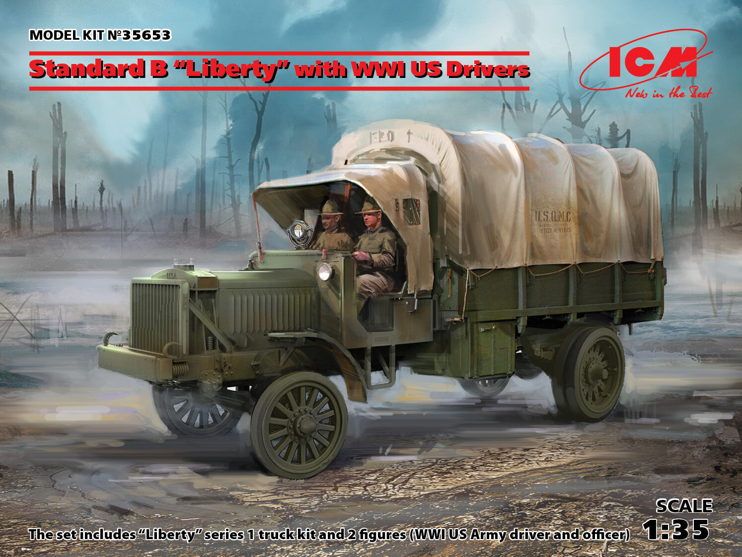 ICM 1/35 Standard B Liberty€ with WWI US Drivers Plastic Model Kit