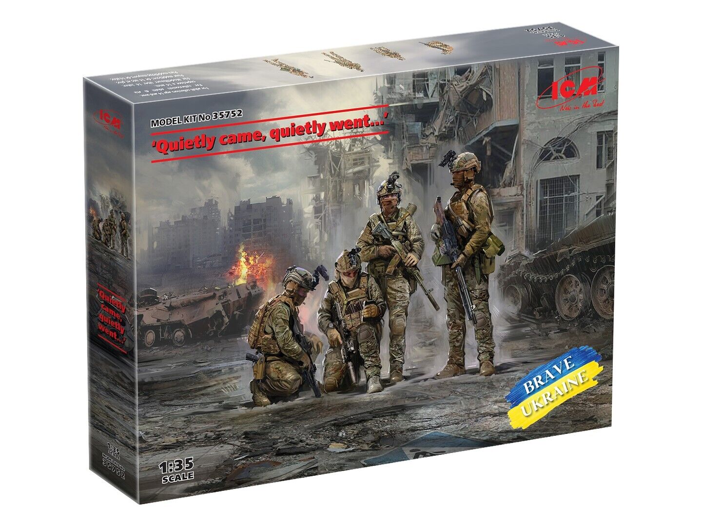 ICM 1/35 "Quietly came quietly went€¦" Special Operations Forces of Ukraine (4 Figures) Plastic Model Kit