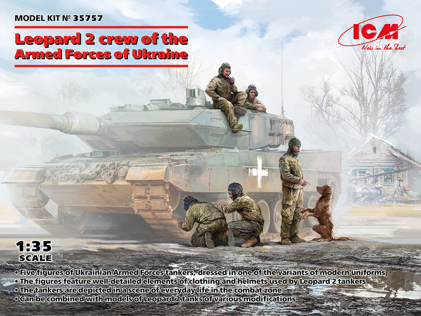 ICM 1/35 Leopard crew of the Armed Forces of Ukraine Plastic Model Kit