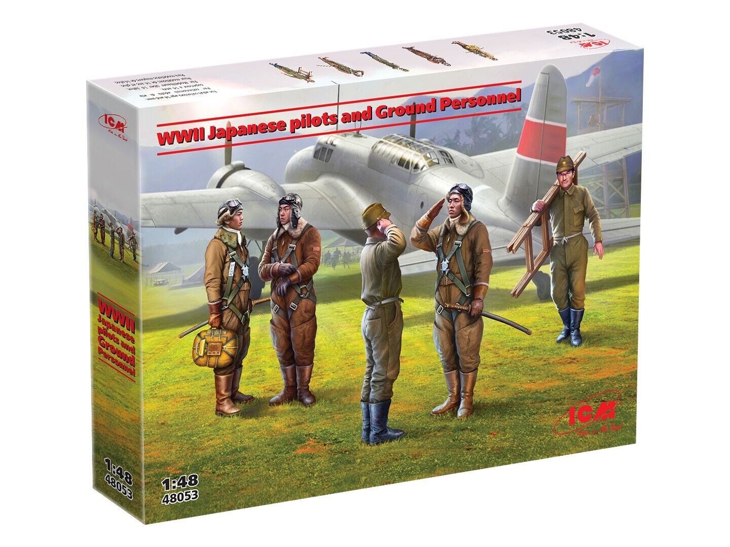 ICM 1/48 Japanese pilots and Ground Personnel WWII Plastic Model Kit
