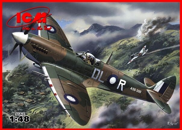 ICM 1/48 Spitfire Mk.VIII WWII RAAF Fighter *Aus Decals* Plastic Model Kit