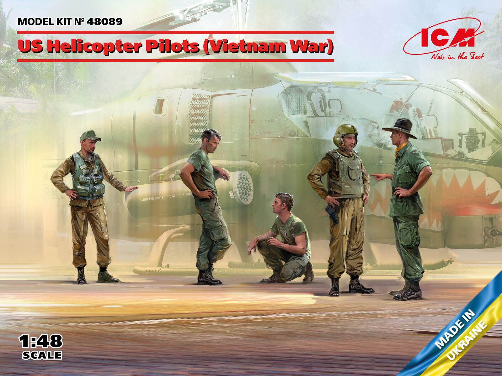ICM 1/48 US Helicopter Pilots (Vietnam War) Plastic Model Kit
