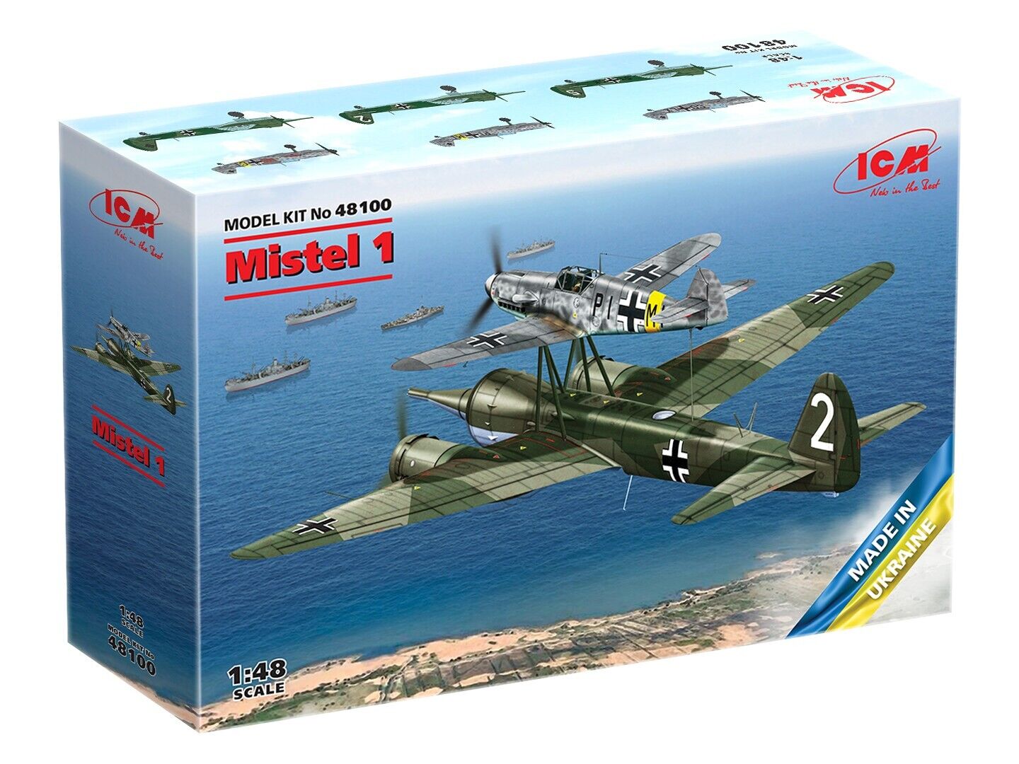 ICM 1/48 Mistel 1 WWII German Composite Aircraft Plastic Model Kit