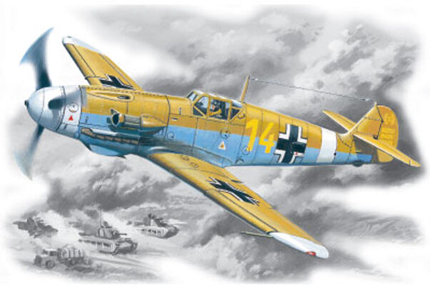 ICM 1/48 Messerschmitt Bf 109F-4Z/Trop WWII German Fighter Plastic Model Kit