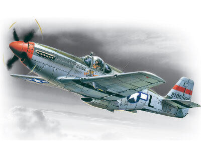 ICM 1/48 Mustang P-51C WWII American Fighter Plastic Model Kit