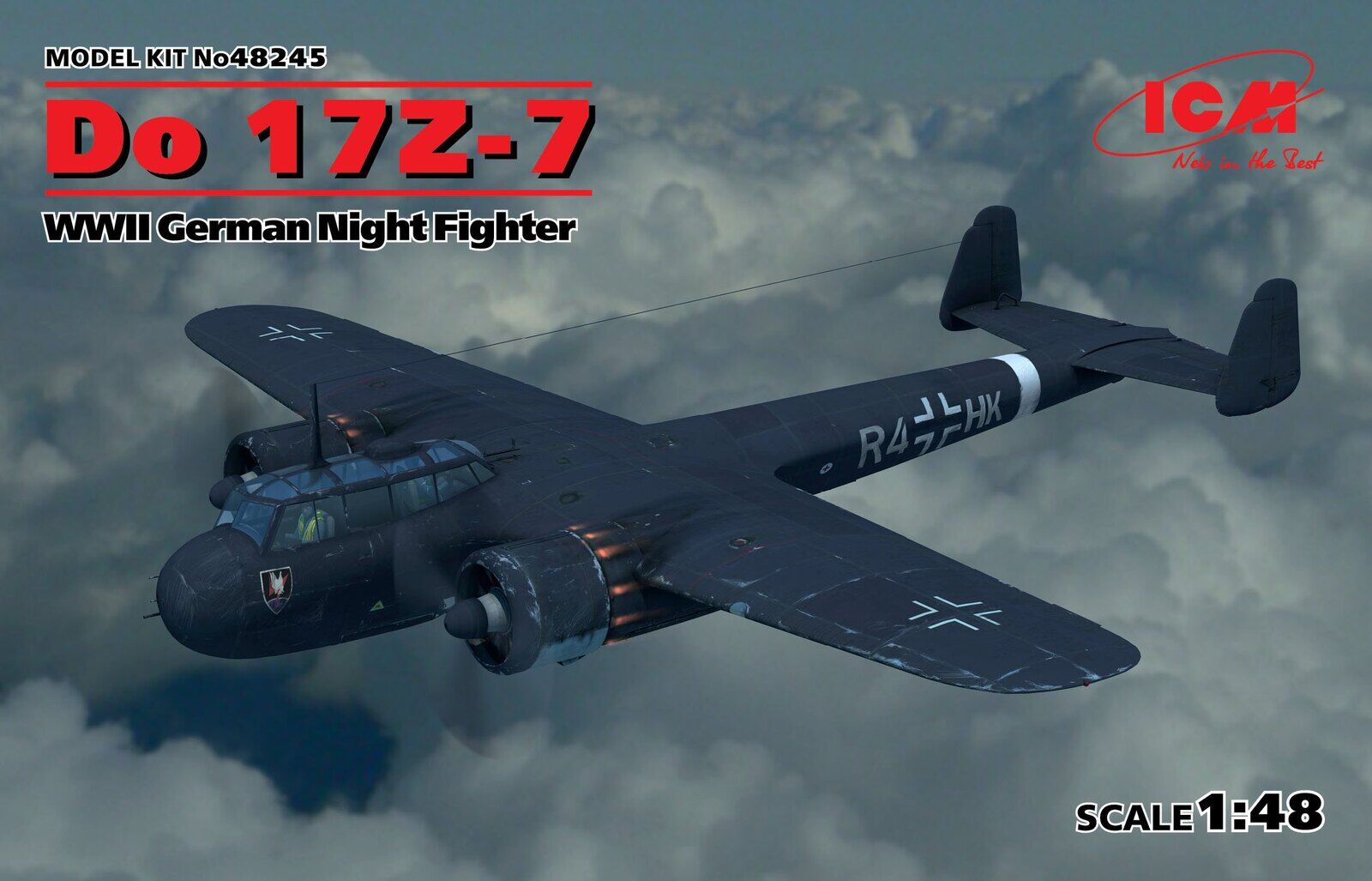 ICM 1/48 Do 17Z-7 WWII German Night Fighter Plastic Model Kit