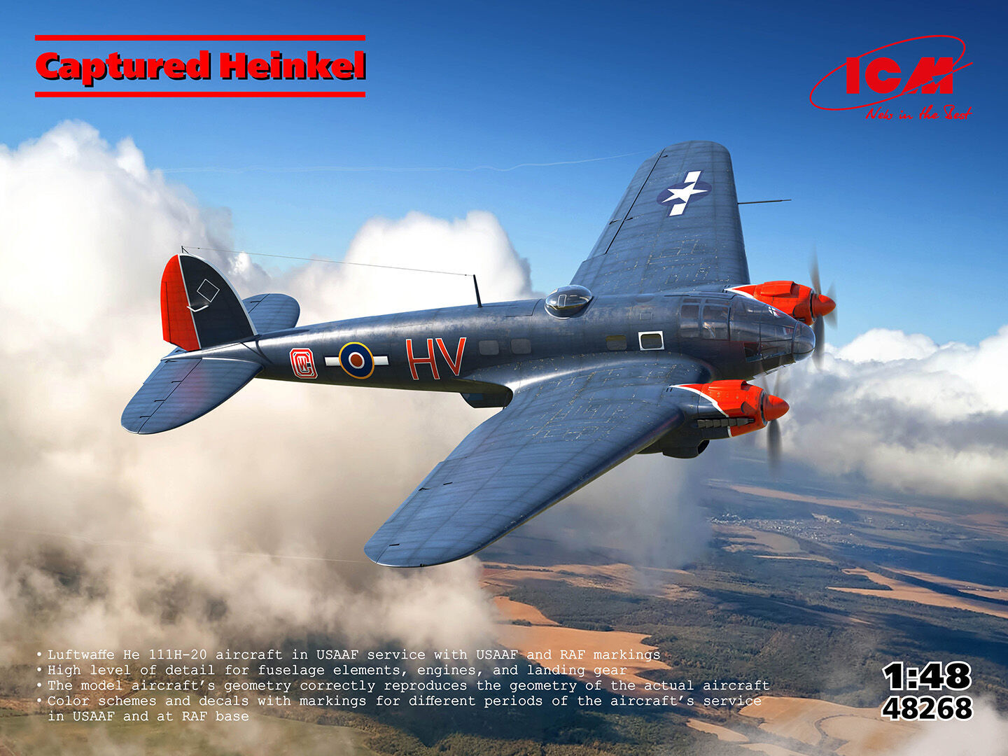 ICM 1/48 'Captured Heinkel' Plastic Model Kit