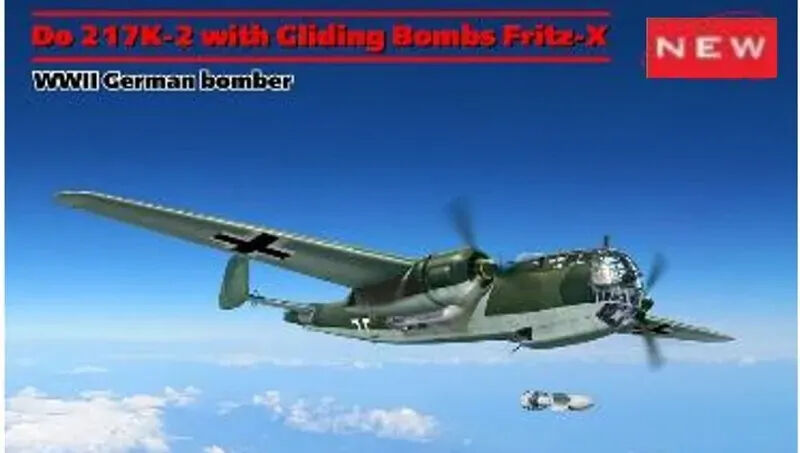 ICM 1/48 Do 217K-2 with Fritz-X WWII German Bomber Plastic Model Kit