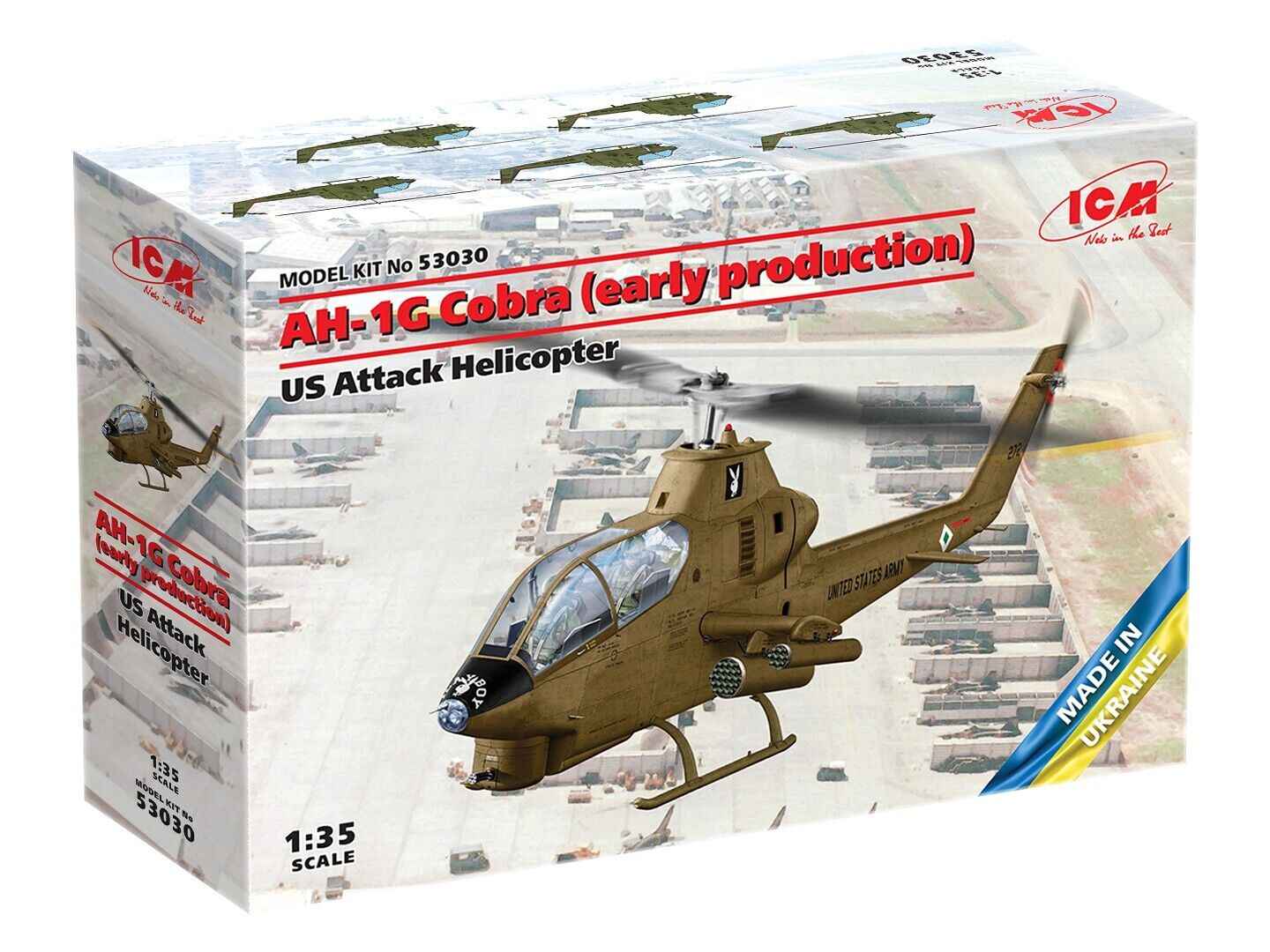 ICM 1/35 AH-1G Cobra (Early Production) US Attack Helicopter Plastic Model Kit