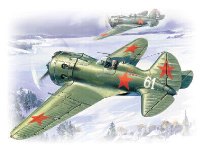 ICM 1/72 I-16 Type 24 WWII Soviet Fighter Plastic Model Kit