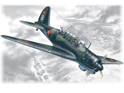 ICM 1/72 Su-2R WWII Soviet Reconnaissance Plane Plastic Model Kit