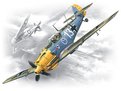 ICM 1/72 Messerschmitt Bf 109E-3 WWII German Fighter Plastic Model Kit