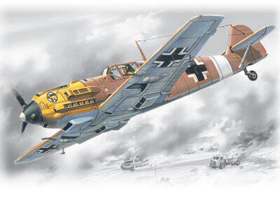 ICM 1/72 Messerschmitt Bf 109E-7/Trop WWII German Fighter Plastic Model Kit