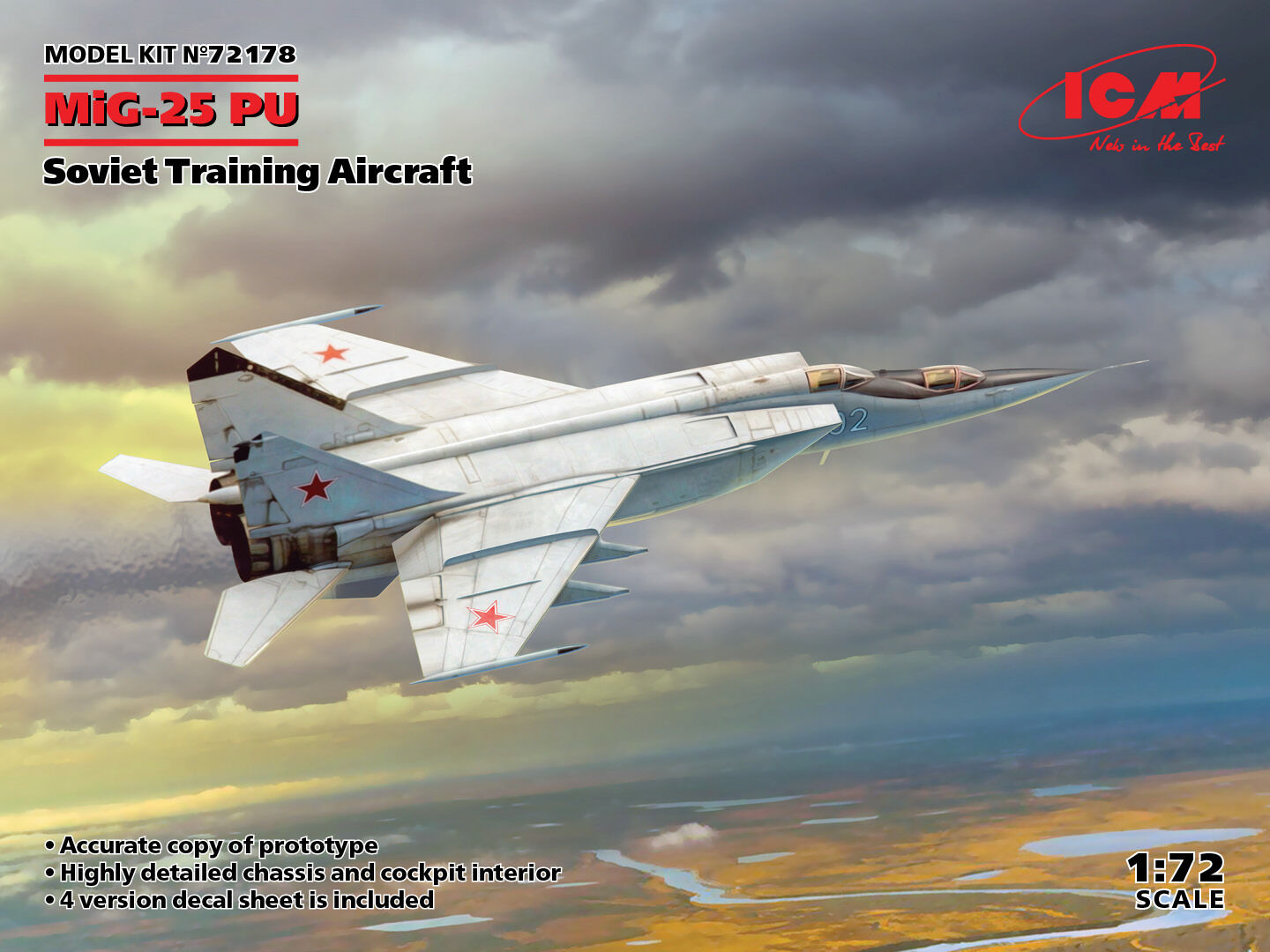 ICM 1/72 MiG-25PU Soviet Training Aircraft Plastic Model Kit