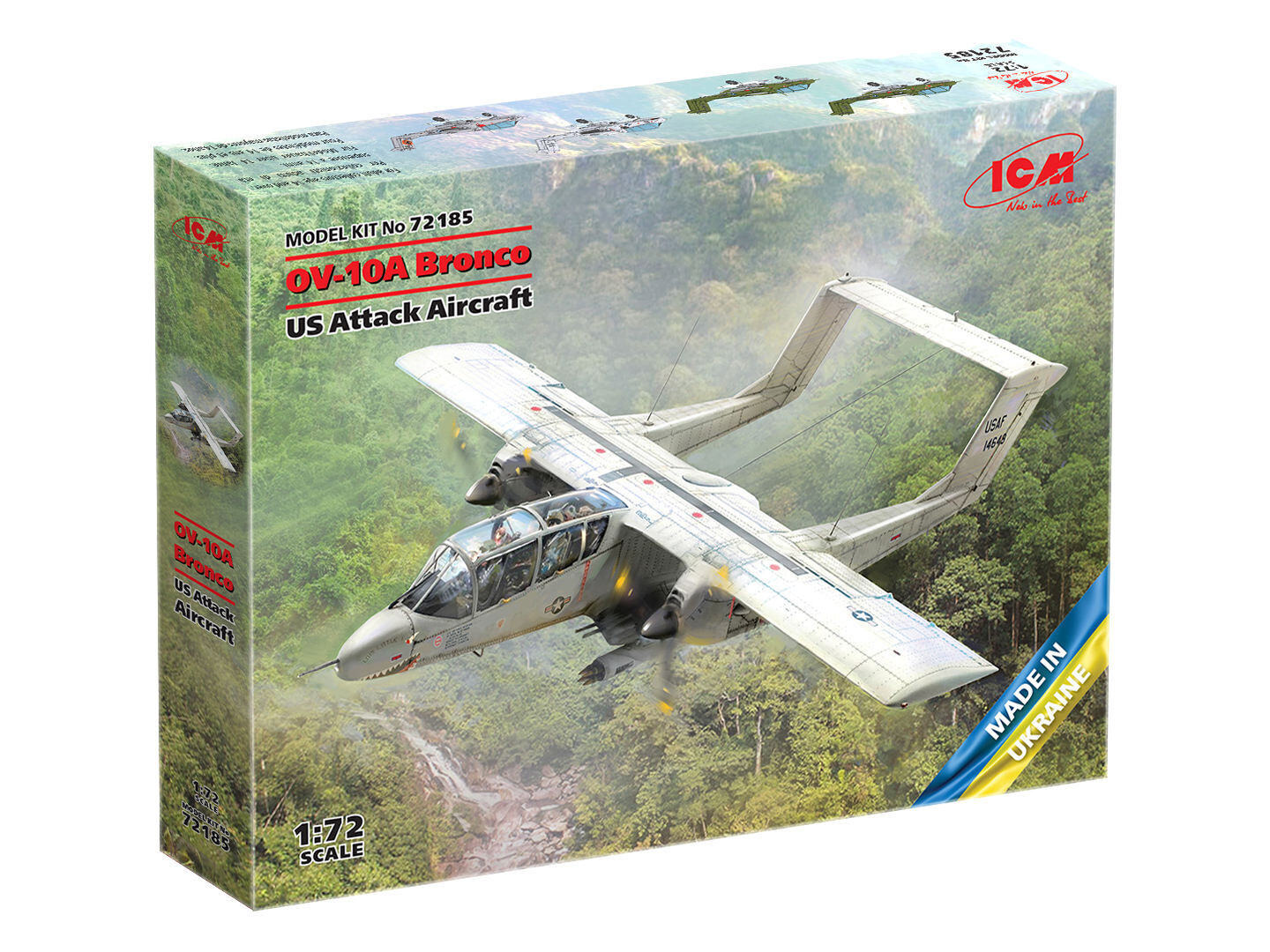 ICM 1/72 OV-10? Bronco US Attack Aircraft Plastic Model Kit