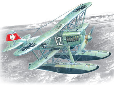 ICM 1/72 Heinkel He 51B-2 German Floatplane Fighter Plastic Model Kit
